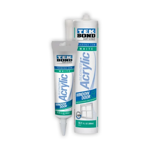 Siliconized White Acrylic Window and Door Caulk Brand: Tek Bond